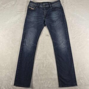 Diesel Waykee Jeans Men's 31x32 Blue Button Fly Regular Straight Casual Comfort